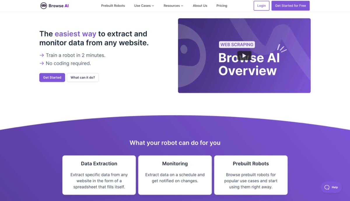 Browse AI screenshot