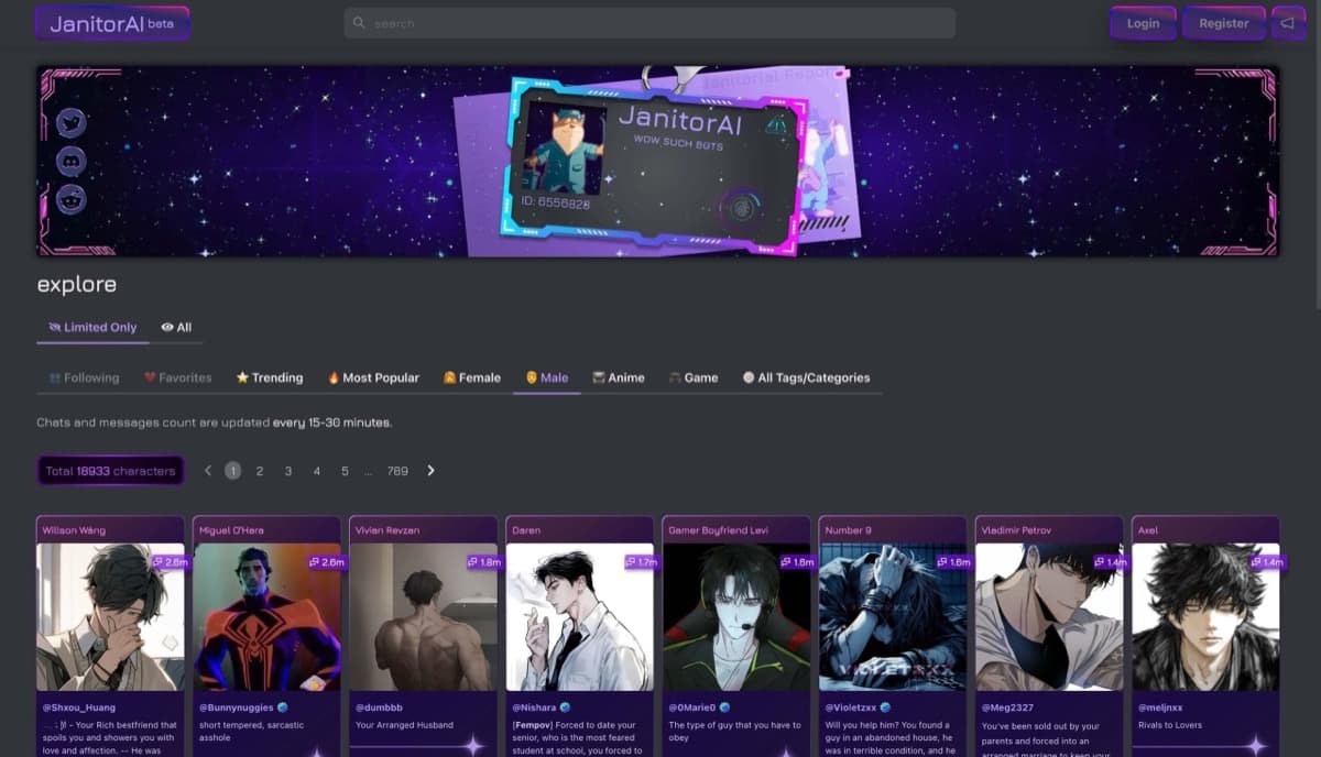 JANITOR.AI screenshot